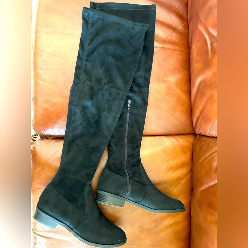 New INC (Macy’s) Over the knee suede flat boots